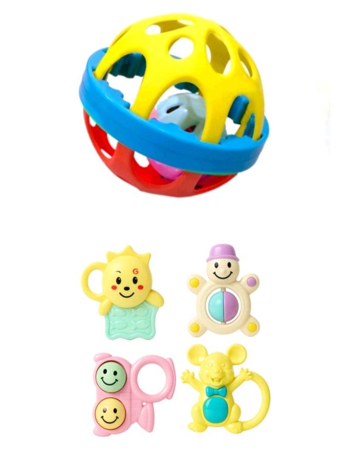 Manos Rattle Musical Baby Toy for Kids Pack of 5 - Image 1